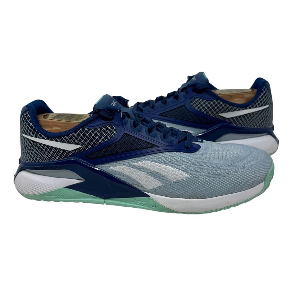 Reebok Nano X2 Gable Grey Batik Blue Womens Size 8.5